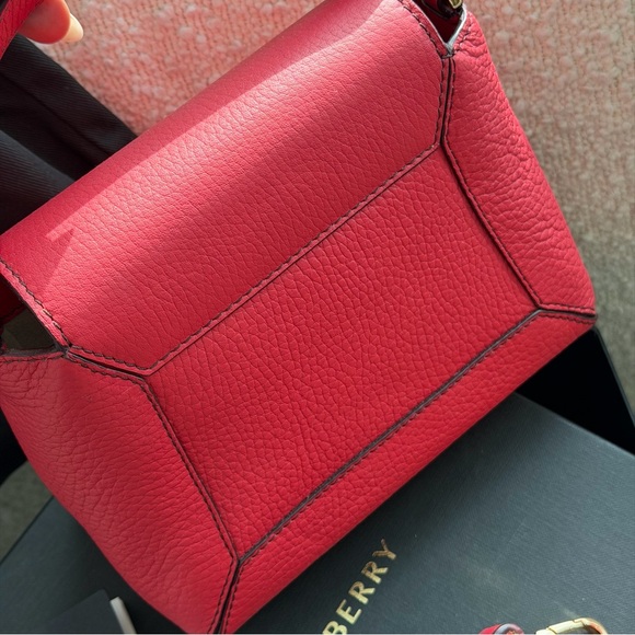 Strathberry Mosaic Nano in Raspberry with Burgundy Stitch (new in a box) - Picture 6 of 15